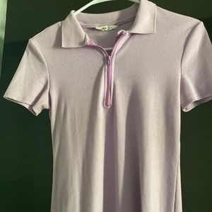 purple collar dress